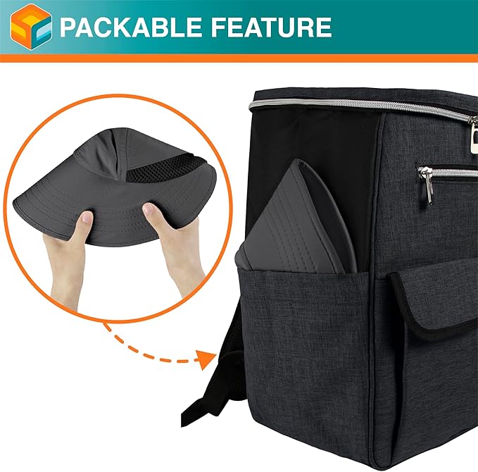 SUN CUBE Sun Hat for Women with Ponytail Hole Neck Flap, Gardening Hat Women Sun Protection, UV Hats Hiking Walking Fishing