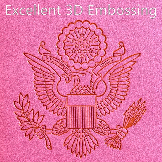 Passport Holder Cover Wallet RFID Blocking Leather Card Case Travel Accessories for Women Men (Pink)