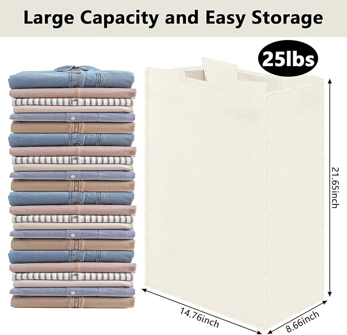 Bonuci 3 Pcs Laundry Sorter Replacement Bags Hamper Cart Removable Replacement Laundry Storage Organizer Bag Hamper Liner, No Hooks 14.76 x 8.66 x 21.65 Inch (Beige,Gray,Black)