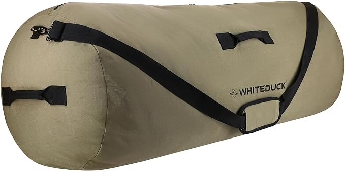 WHITEDUCK HOPLITE Heavy Duty Military Canvas Duffel Bag, Army Cargo Style, Foldable Tactical Outdoor Bag, Travel, Storage