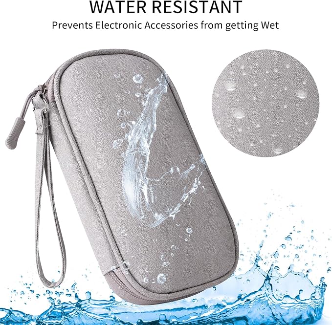 Universal Cable Organizer - Electronics Accessories Bag for Charger, Phone, Memory Card, Travel Gadget Bag (Grey)