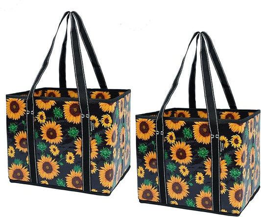 BeeGreen Large Waterproof Reusable Bags Christmas Heavy Duty Shopping Tote for Groceries Pool Gift with Webbing Handles