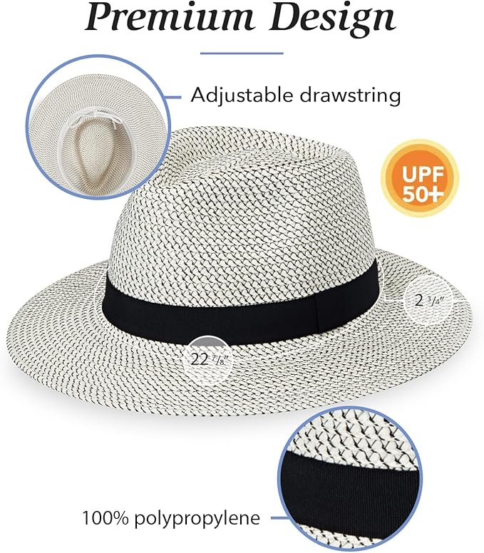 Wallaroo Hat Company Charlie Fedora – UPF 50+ UV Protection Sun Hat, Wide Brim, Adjustable, Packable, Women & Men, 2 Sizes