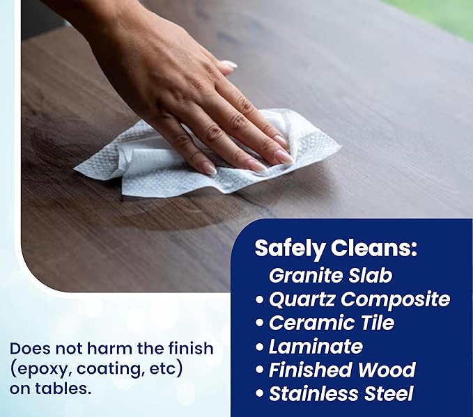 [200 Wipes] Restaurant Grade Table Cleaning Wipes – 50 Count (Pack of 4) | Multi-Purpose Disposable Surface Wipes for Restaurants, Cafeterias, Food Trucks & Institutional Kitchens | Fast-Drying