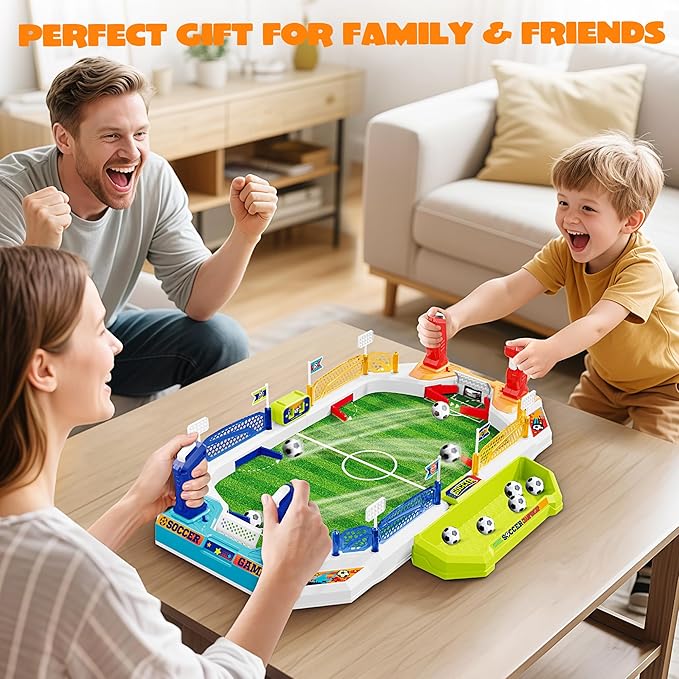 Mini Soccer Board Game for Kids, Birthday Christmas Soccer Gifts for 3 4 5 6 7 8-12 Year Old Boys, Football Table Toys, Pinball Interactive Sports Game for Indoor, Home Party, Family, Playroom, Travel
