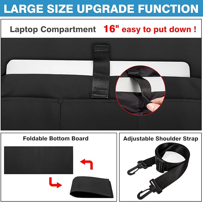 IBFUN Utility Tote Bag with 14/24 Pockets Zip Top Teacher Tote Bag for Teacher/Work Women