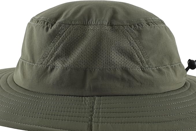 Connectyle Outdoor UPF50+ Men's Sun Hat Foldable Wide Brim Bucket Hat for Fishing Hiking Gardening Breathable Safari Hat
