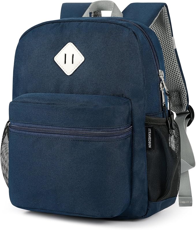 STEAMEDBUN Toddler Backpack for Boys 2-4,Kindergarten Backpack for Boys,Preschool Backpack,Mini, Dark-blue