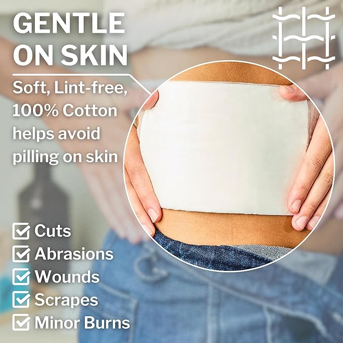 CareStock Abdominal Pads 5x9 in [400-Pack] Sterile ABD Pads, Extra Absorbent, Individually Wrapped, Wound Care First Aid, 20 Count, Pack of 20