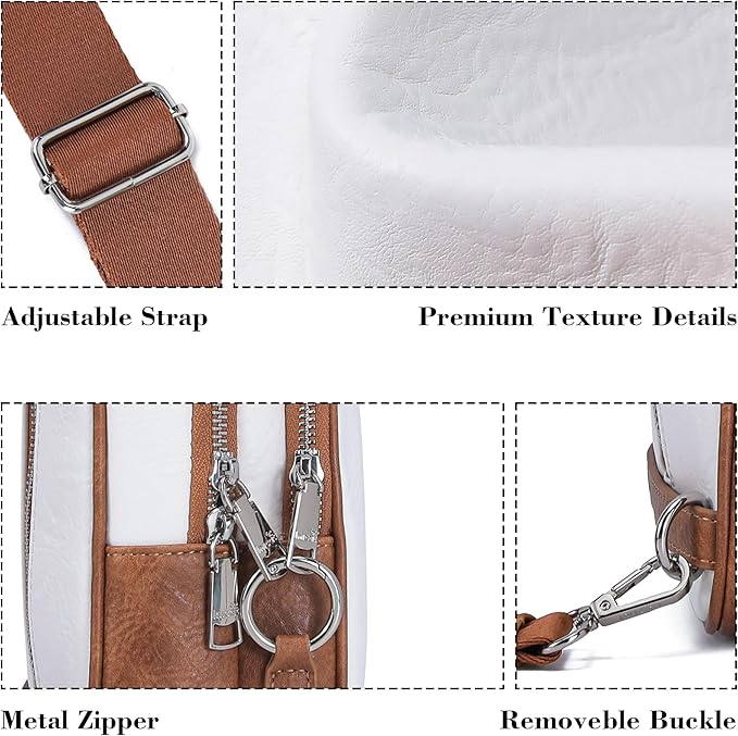 INICAT Crossbody Sling Bags Fanny Packs Valentine's Day Gifts Vegan Leather Travel Vacation Essentials Purses Women