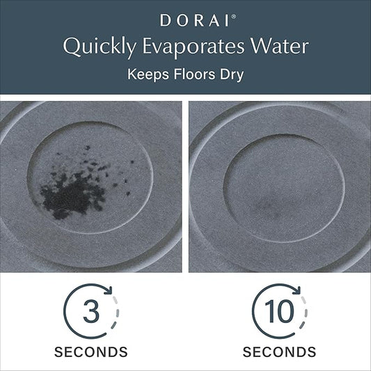 Dorai Home Ceramic Dog Bowls with Stone Drying Mat – Diatomaceous Earth Stone Mat with Non-Slip Base, Quick-Drying Pet Bowl Set for Medium Dogs, Ceramic Dog Water Bowl & Food Dish Set (23.6" x 15.4")
