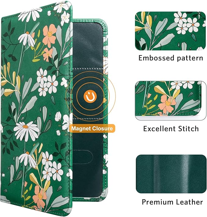 CoBak Car Registration and Insurance Holder - Vehicle Glove Box Car Organizer,Auto Truck Comparment Accessories Case with Magnetic Closure for Driver License,Cards