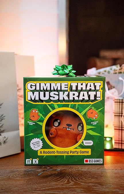 DSS Games Gimme That Muskrat: A Rodent-Tossing Party Game [Hot Potato, Inside or Outside Family Activity, Adult Game Evening, White Elephant Gift, Stocking Stuffer]