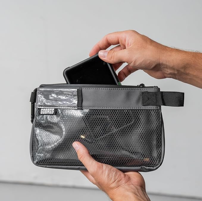 GOBAGS Production Zipper Bags - Electronics & Camera Accessories Bag - Cable organizer, Gear Accessory Pouch, Travel Camera Essentials (Small, Gray, 2 pack)