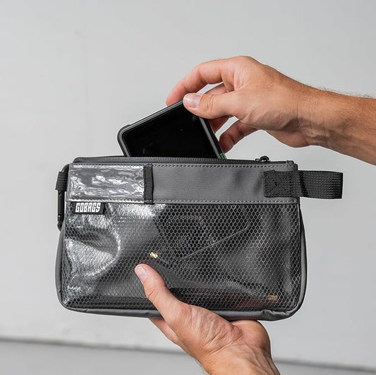 GOBAGS Production Zipper Bags - Electronics & Camera Accessories Bag - Cable organizer, Gear Accessory Pouch, Travel Camera Essentials (Small, Gray, 2 pack)