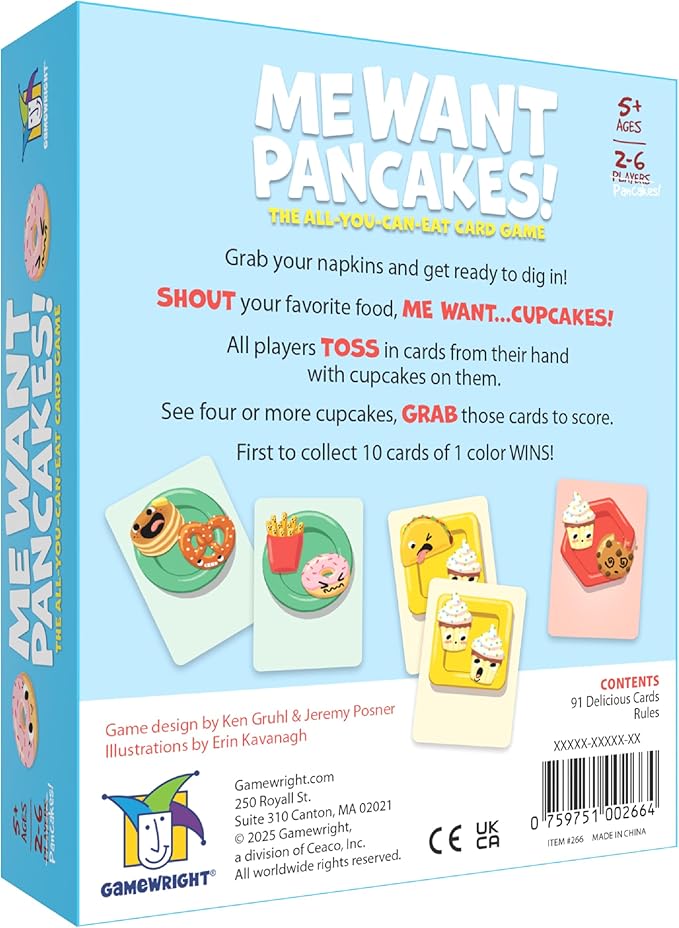 Me Want Pancakes! – The All-You-Can-Eat Family Card Game for Ages 5+, 2-6 Players