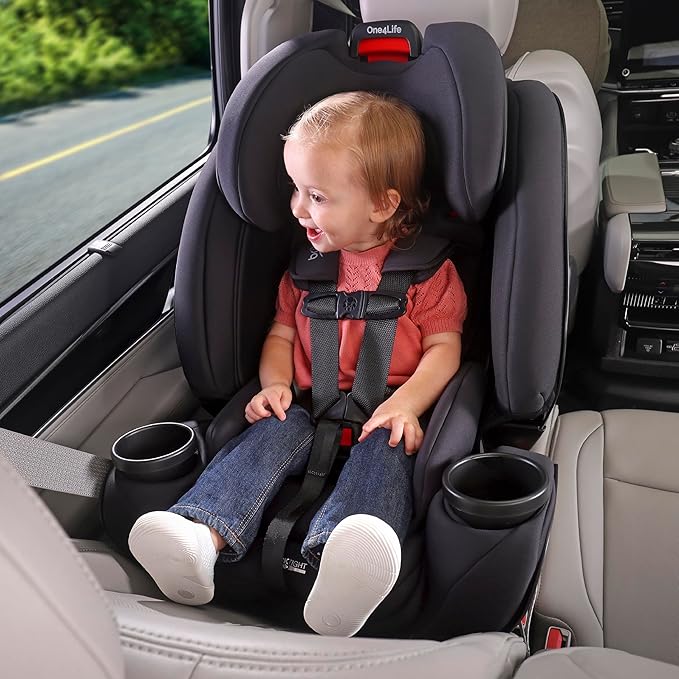 Britax One4Life All in One Convertible Car Seat, 3 in 1 Car Seat & Booster Seat with Easy ClickTight Installation, Extended Rear Facing Capacity, and Breathable SafeWash Fabrics — Mineral Gray