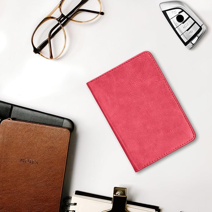 kwmobile Registration and Insurance Holder - Car Document Holder for Vehicle Documents and Cards - PU Leather - Black
