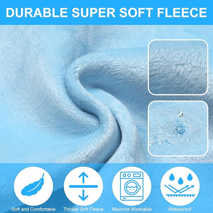 Toddler Airplane Bed, Kids Airplane Seat Extender Travel Bed, Kids Airplane Travel Essentials, Airplane Must Have for Toddlers, Baby Portable Plane Bed Foot Rest for Flights, Blue