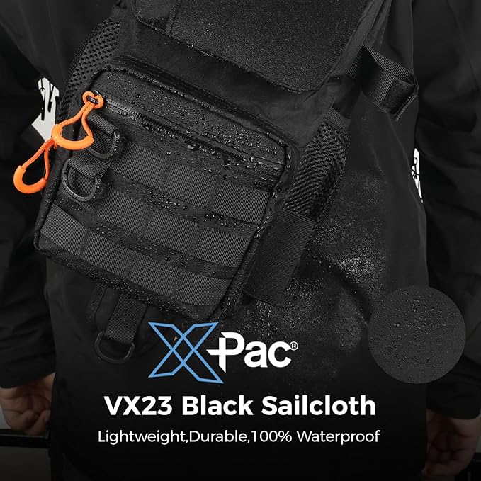 X-PAC Waterproof Fishing Sling Bag — Premium Single-Shoulder Pack with UltraSeal Zipper & Modular Storage Backpack