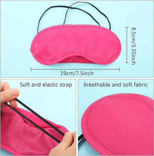 30 Pieces Blindfold Eye Cover Sleep Mask for Games Party Sleeping Travel with Nose Pad and Adjustable Strap (Multicolored)