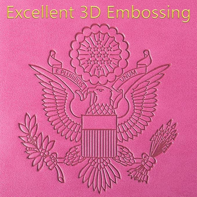 Passport Holder Cover Wallet Travel Essentials RFID Blocking Leather Card Case International Must Haves Travel Accessories for Women Men(113#Pink)