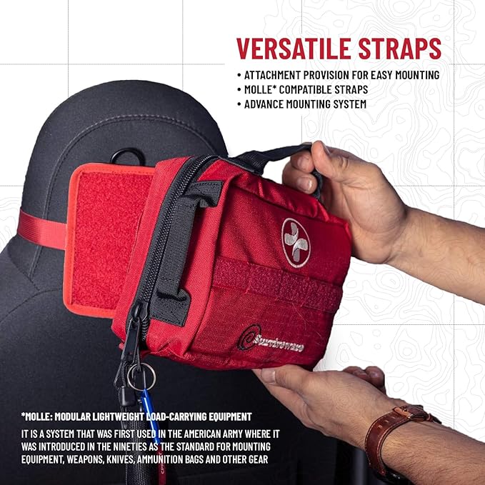 Surviveware 119 Pcs Comprehensive Premium Survival First Aid Kit - Medical Emergency Kit for Travel Camping Gear, Home Essentials & Outdoor Emergencies - HSA & FSA Eligible Survival Kit