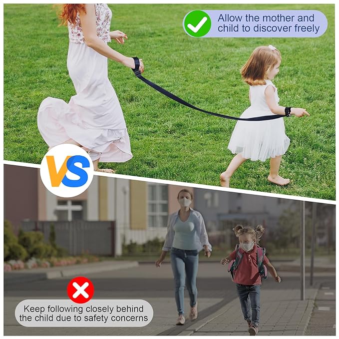 Secure Wrist Leash Harness for Older Children with Autism Special Needs ADHD, Escape Proof Wrist Leash with Adjustable Tether and Lock Buckle, Child Elopement Leash