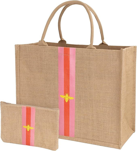 Large Beach Bag Jute Woven Tote