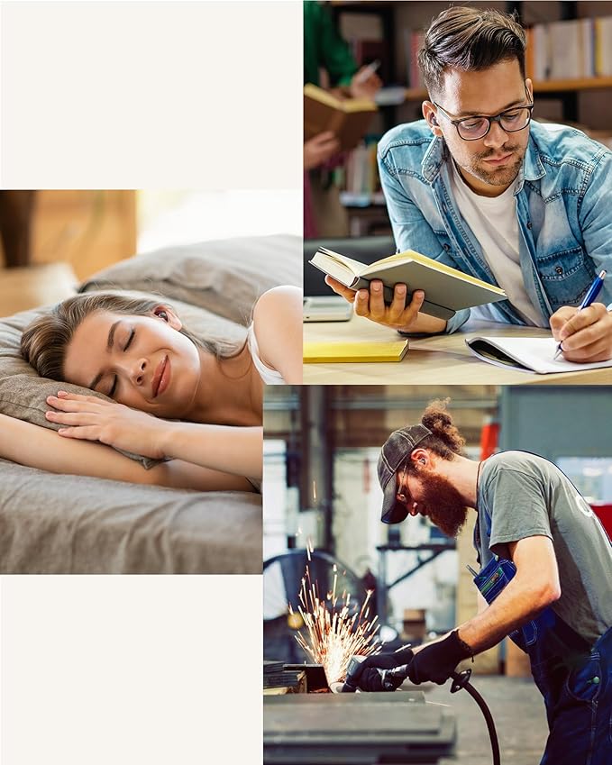 Ear Plugs for Sleeping - Noise Reduction Soft Silicone Earplugs, 2 Pairs Reusable Hearing Protection Earplugs for Noise Sensitivity, Sleep,Snore,Travel,Sound Reduction Noise Cancelling - Dusty Pink