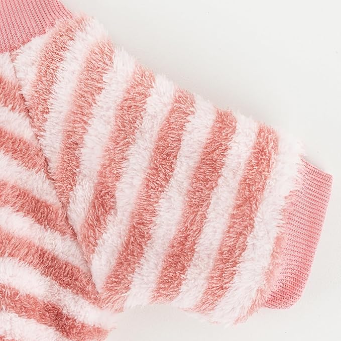 XPUDAC Stripe Dog Sweater Fleece Dog Pajamas Winter Pet Clothes for Small Medium Dogs Girl Boy Doggy Apparel for Cold Weather, XL