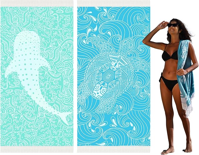 Thin Turkish Beach Towel Lightweight Quick Dry Absorbent Cotton Bathroom Bath Pool Swim Towels Extra Large Oversized Sand Free Beach Accessories Essentials Cloud Gifts for Adult