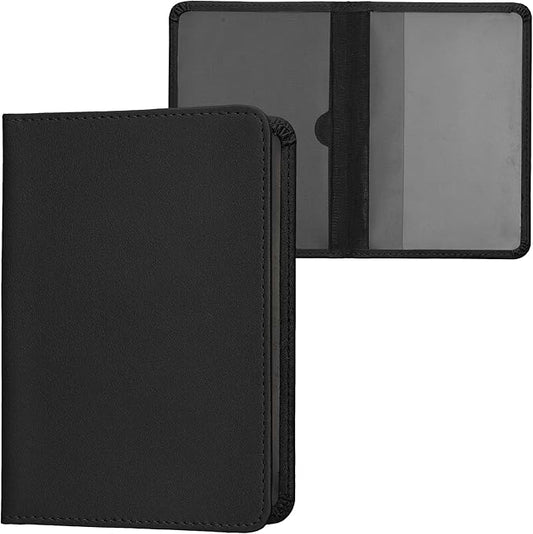 kwmobile Registration and Insurance Holder - Car Document Holder for Vehicle Documents and Cards - PU Leather - Black