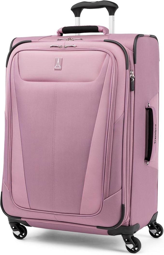 Travelpro Maxlite 5 Softside Expandable Checked Luggage with Spinner Wheels, Lightweight, 25-Inch — Orchid Pink Purple