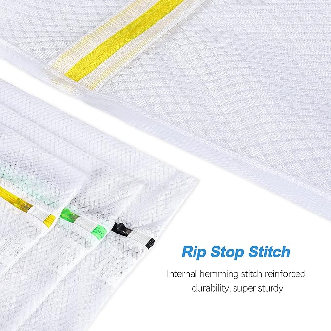 GOGOODA Mesh Laundry Bags, Delicates Washing Bags for Sweater Blouse Hosiery Bras Premium Wash Bags for Travel Storage Organization (7 Set)