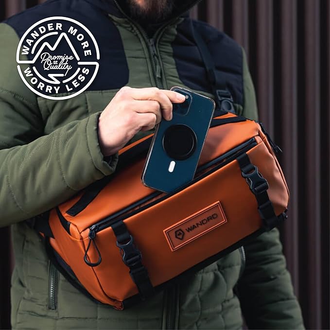 WANDRD ROGUE V1 9L Sling: Compact Camera Sling and Crossbody Bag with Fast Access, 3-Way Carry– Lightweight Everyday Bag Great for Travel, Photography, and Daily Use (Sedona Orange)