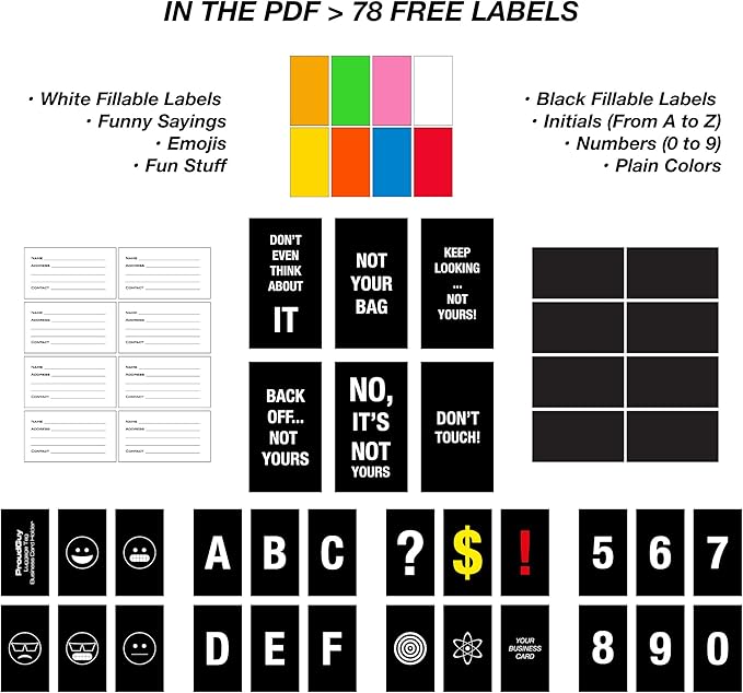 Luggage Tags Business Card Holder - 6 Pack Metal Tags, Red, Rectangular, Aluminum Alloy, 2.35" x 4.15" x 0.15", Perfect for Suitcases, Backpacks, and Carry-Ons