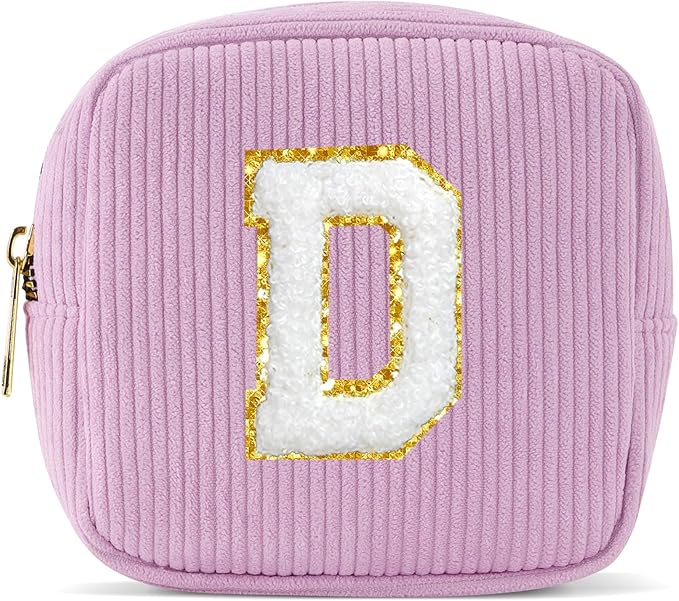 Pocmimut Makeup Bag,Cute Makeup Pouch for Girlfriend Bridesmaid Wife,Travel Toiletry Bag Birthday Gift Graduation Decorations Idea for Girls,D