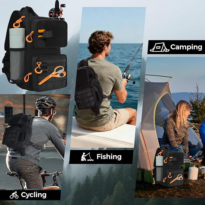 X-PAC Waterproof Fishing Sling Bag — Premium Single-Shoulder Pack with UltraSeal Zipper & Modular Storage Backpack
