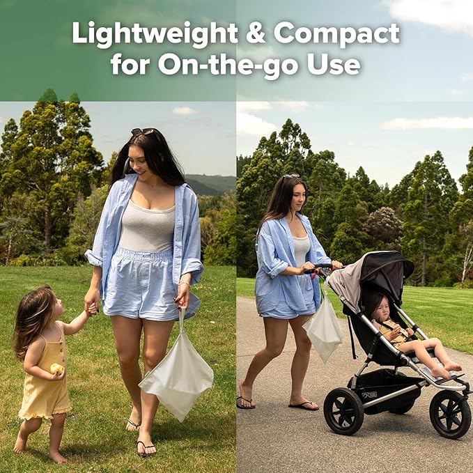 haakaa Waterproof Wet Bags for Baby Wet Dry Bags for Cloth Diaper, Swimsuit & Travel, 2pcs, Beige