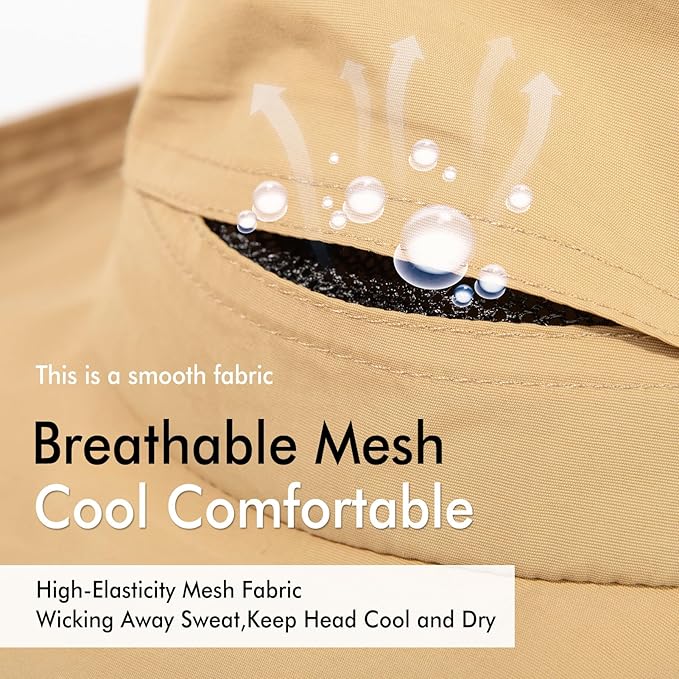 UV 50 Sun Hat for Women Wide Brim with Ponytail Hole Summer Packable Sunhat for Beach Fishing Hiking Gardening Waterproof