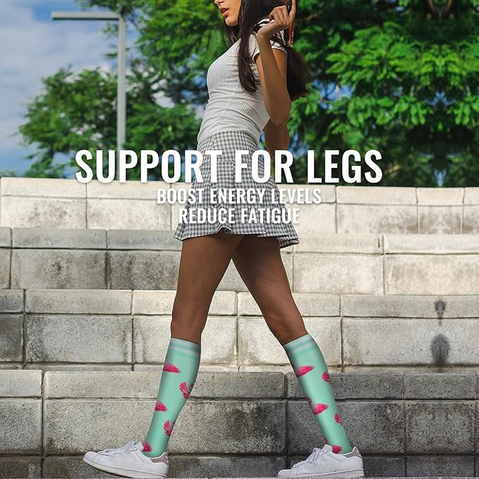 fenglaoda Compression Socks for Women Men 3 Pairs Graduated Compression Support Circulation Socks for Nurses