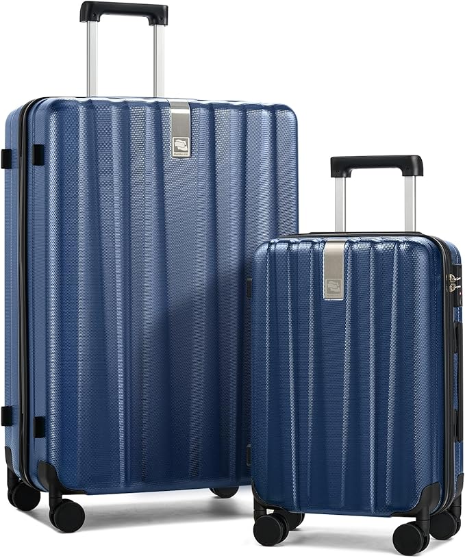 Hanke Hardshell Luggage Sets 2 Piece Extra Large Suitcases with Lock,28 Inch Luggage with Spinner Wheels, Travel Suitcase for Women Men 20 29Inch,Dark Blue