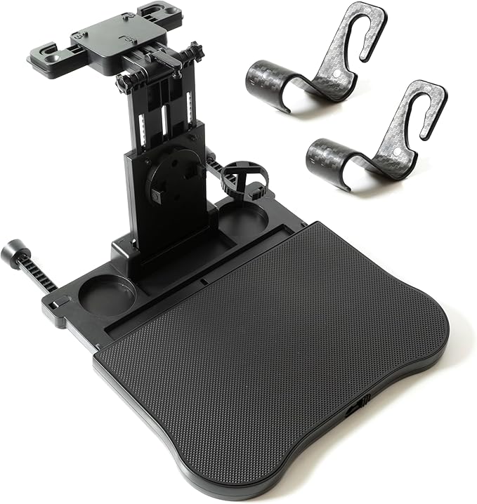 B1bee Foldable Car Seat Tray Table – Adjustable Back Seat Organizer for Kids & Adults, Ideal for Travel, Work, and Meals – Supports Up to 44 lbs