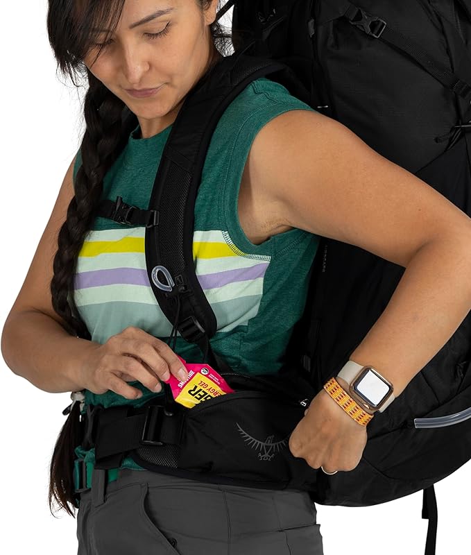 Osprey Tempest 44L Women's Lightweight Hiking Backpack - Daypack for Travel & Camping, Red Pampas/Coal Grey, XS/S
