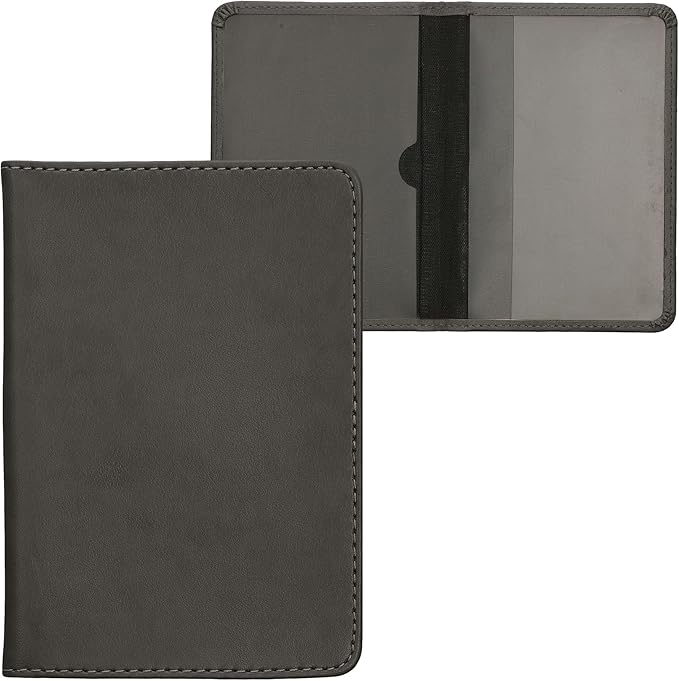 kwmobile Registration and Insurance Holder - Car Document Holder for Vehicle Documents and Cards - PU Leather - Black