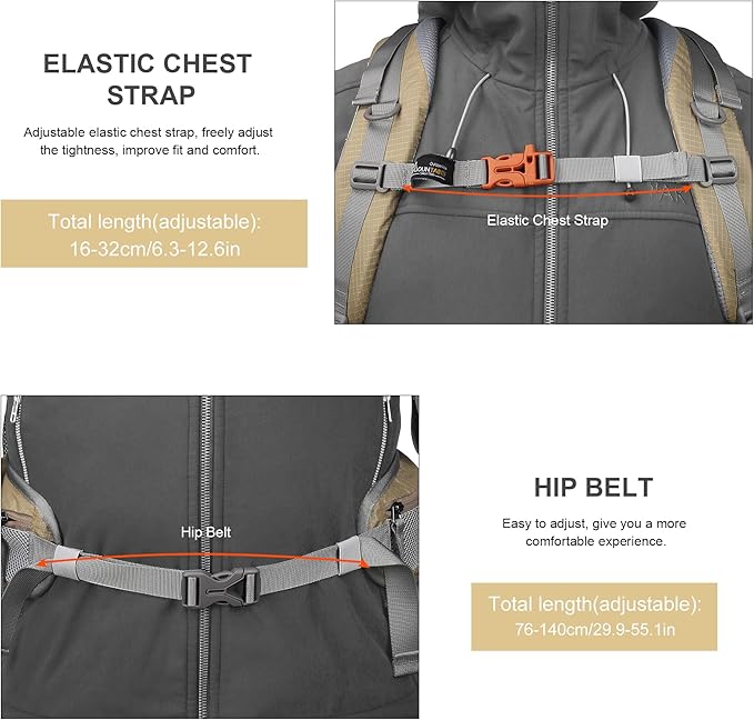 MOUNTAINTOP 25L/40L Hiking Backpack,Lightweight Travel Backpack for Men Women Outdoor Backpacking, Camping