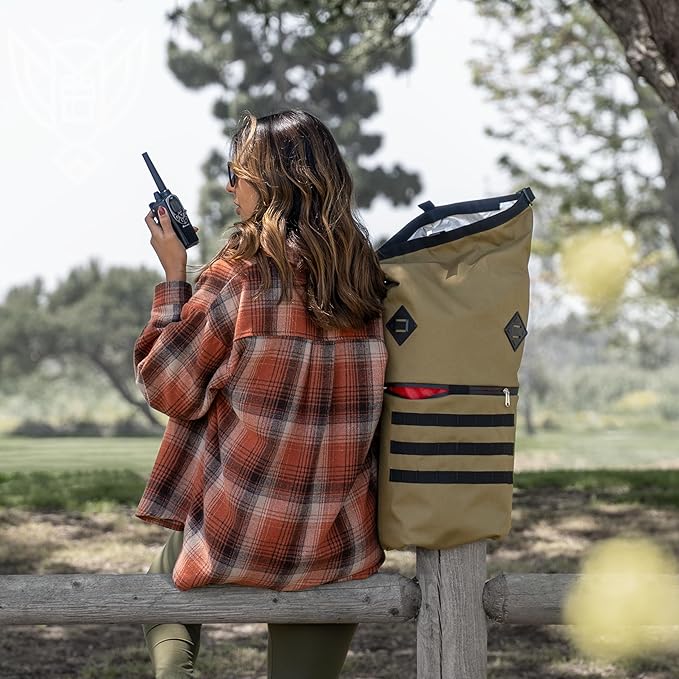 Xtreme Sight Line ~ AQUA RT Faraday Dry Bag~ Water-Proof Faraday Dry Bag for Laptops, Tablets, and Mid-Size Electronics ~ Tracking/Hacking Defense ~ Coyote Brown