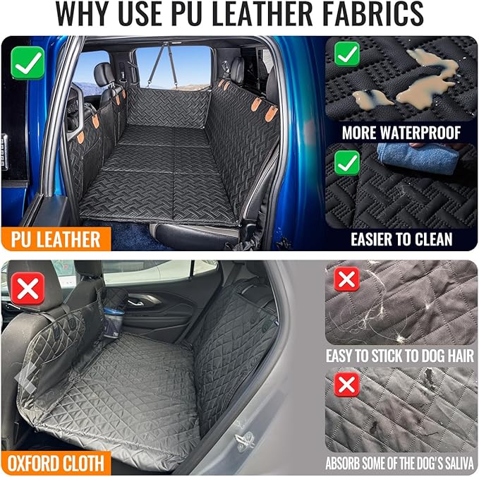 Dog Back Seat Extender for Truck,Truck Dog Seat Cover Back Seat,Dog Hammock for Truck,Hard Bottom Seat Extender,Pet Seat Covers for F150/RAM1500/Silverado
