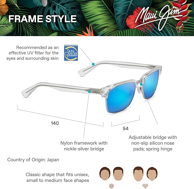 Maui Jim Polarized Men's and Women's Kawika Classic Sunglasses